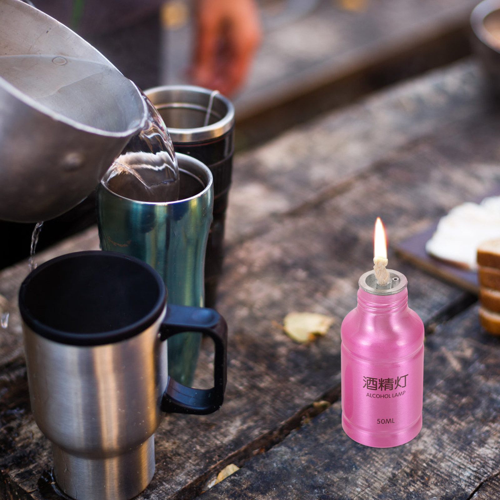 Outdoor Adventure Lab - Portable Alcohol Heater Stove 50ml Silver