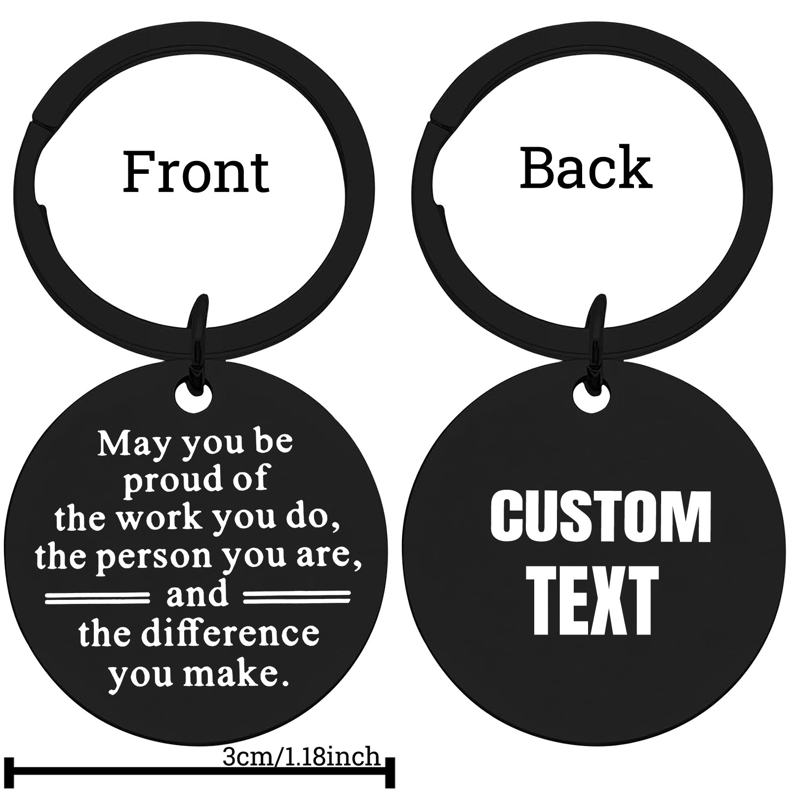 Custom Black Round Keychain, M - Outdoor Adventure Birthday Party のレビューと価格
