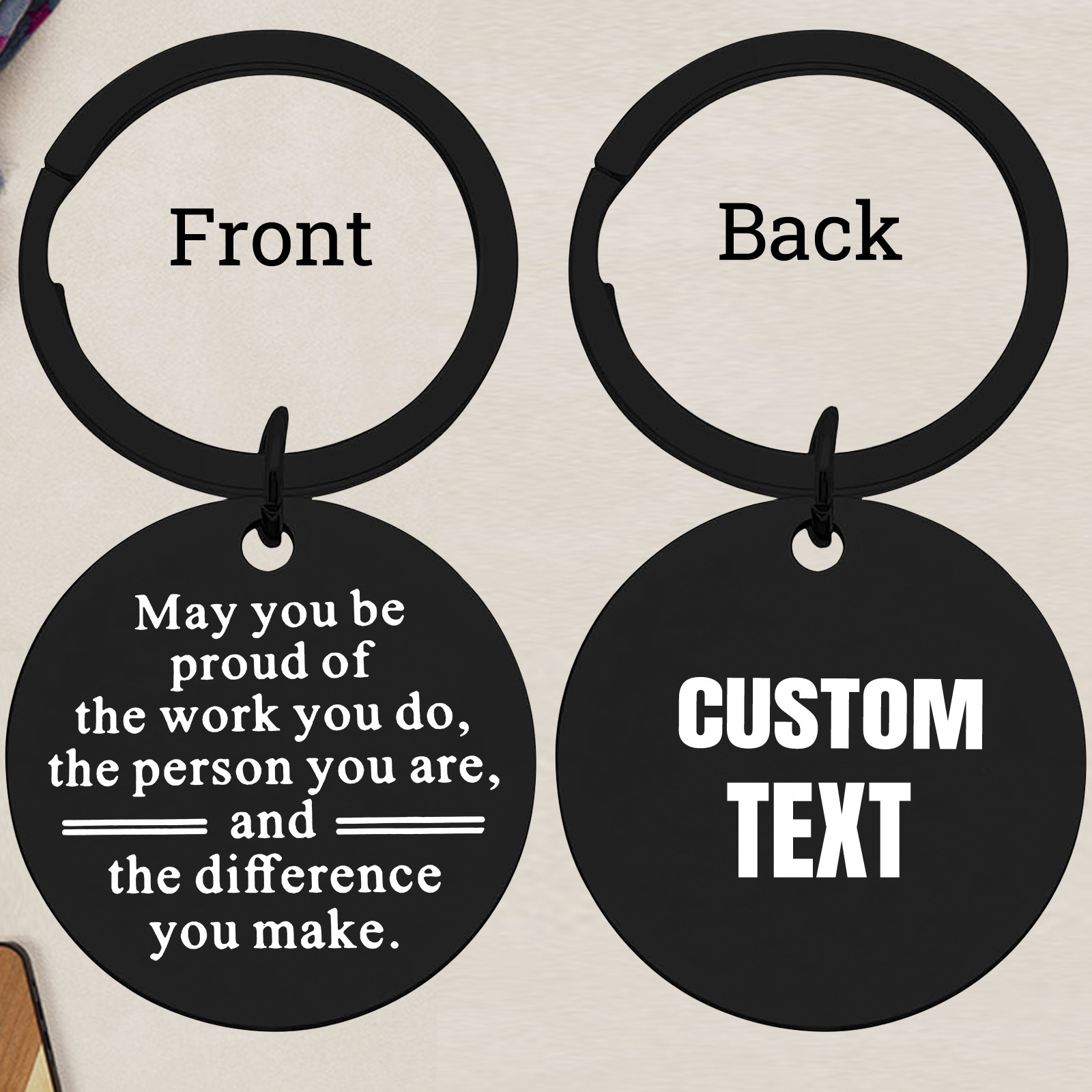 Custom Black Round Keychain, M - Outdoor Adventure Birthday Party のレビューと価格