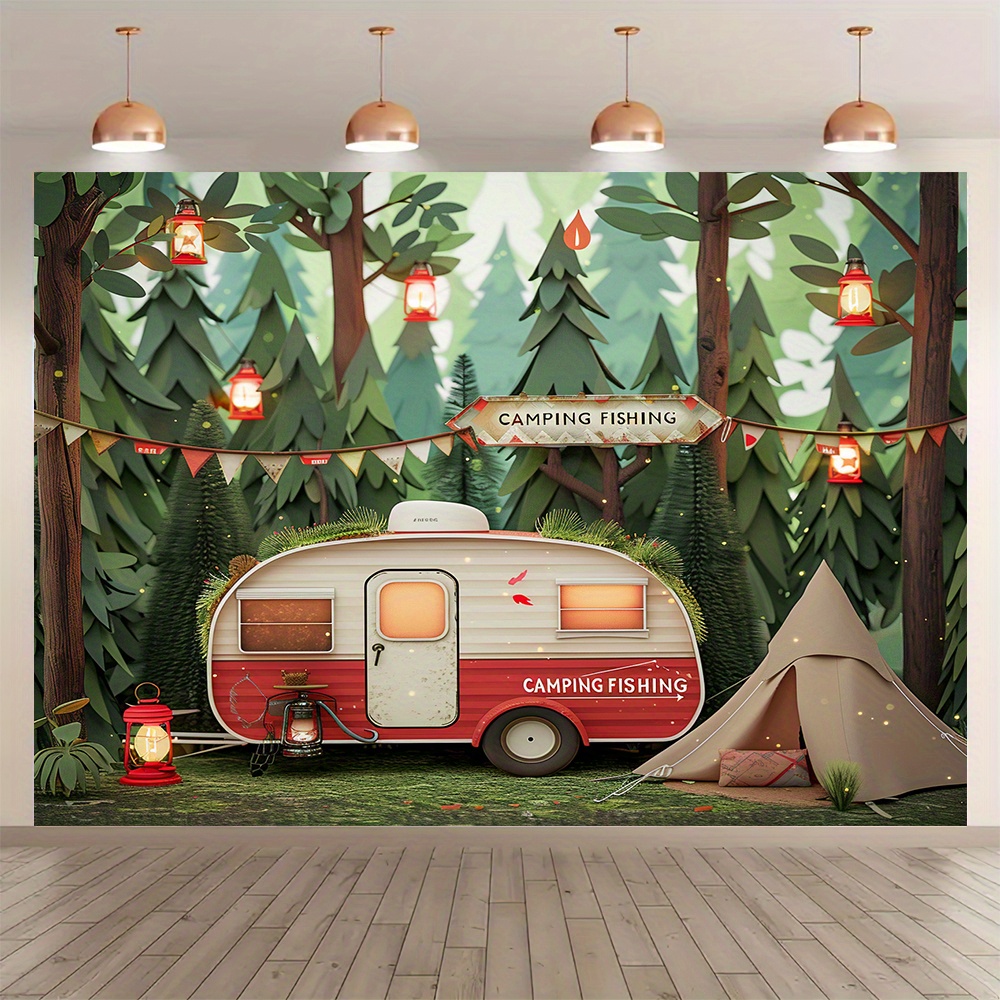Polyester Jungle camping theme - Outdoor Adventure Birthday Party のレビューと価格