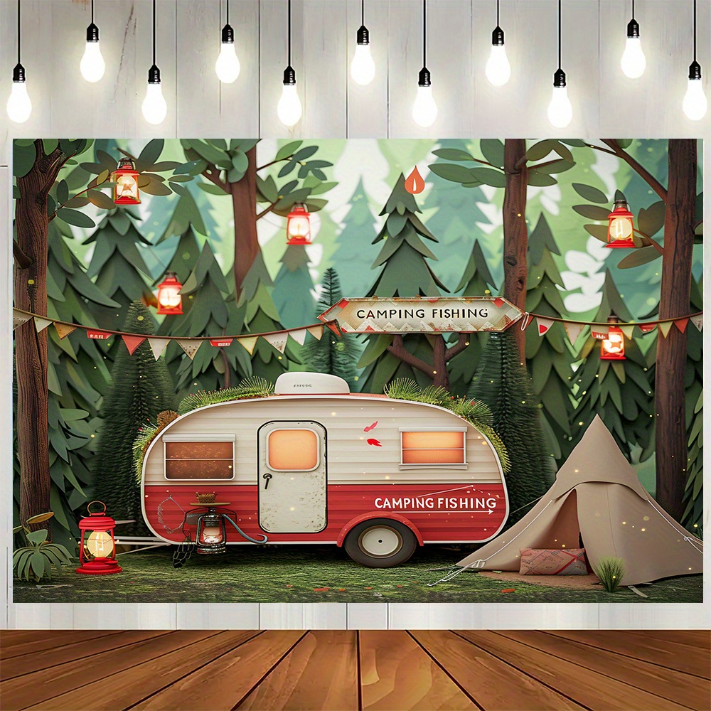 Polyester Jungle camping theme - Outdoor Adventure Birthday Party のレビューと価格