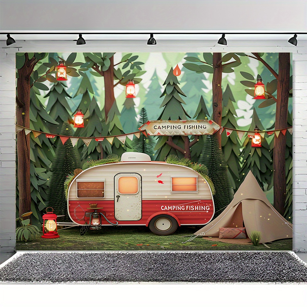 Polyester Jungle camping theme - Outdoor Adventure Birthday Party のレビューと価格