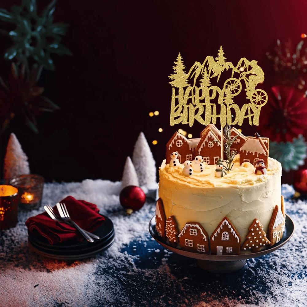 1pc Golden Glittering Retireme - Outdoor Adventure Birthday Party のレビューと価格